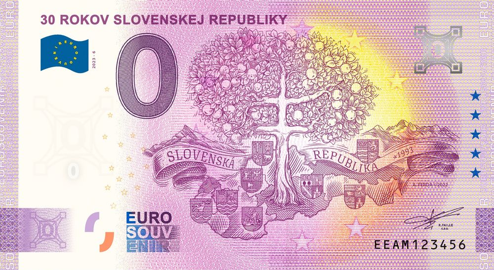 eurobankovka 30 rokov Slovenskej republiky