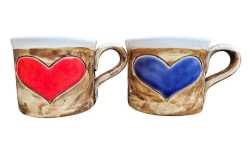 dekorovan� keramick� ��lky - set